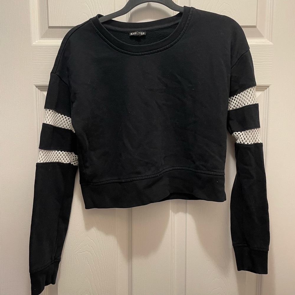 Express cropped crew neck sweater